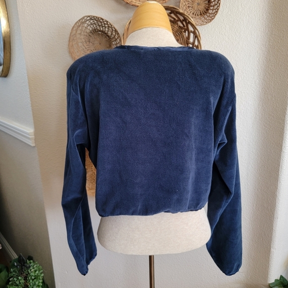 Vintage Country Tease Cropped Western Velvet Jacket SZ L - Picture 6 of 7